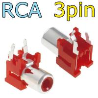 Разъем RCA на 3pin - красный