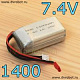 Аккумулятор  WLtoys - 1400mAh  7.4V