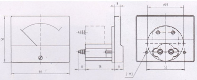 Стрелочный амперметр 85C1 - 2А