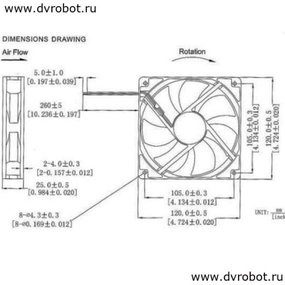 Вентилятор GDSTIME - USB/12см/5V