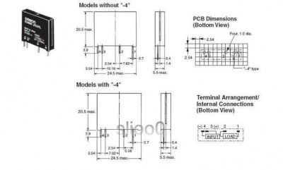 Omron реле 12В DC-AC