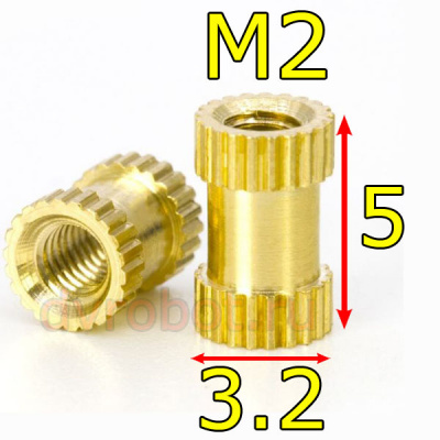 Вставная гайка М2*5-3.2