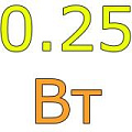 - 0.25W